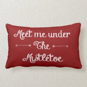 Rotes Mistelzweig-Kissen Lendenkissen