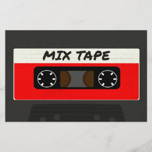 Rotes Mix Tape - Retro-Geschenk im Stil der 80er u Flyer