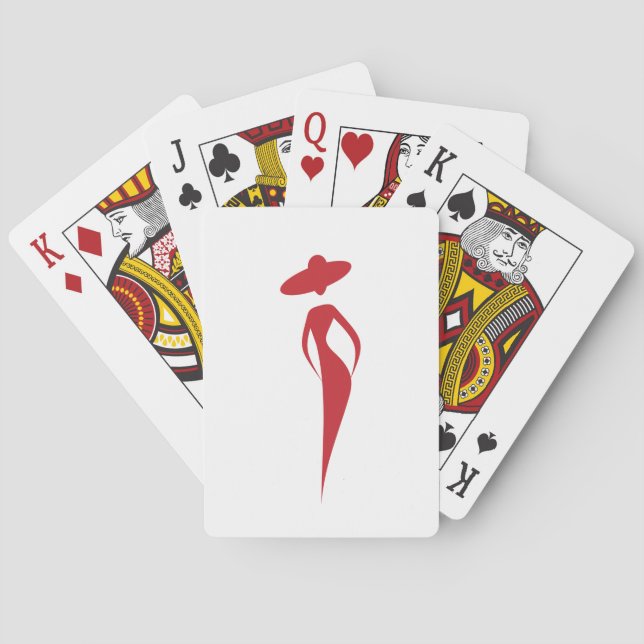 Rotes Modell Spielkarten (Rückseite)
