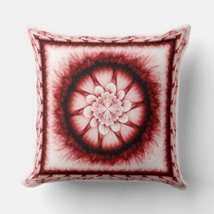 Rotes modernes Blumenmuster Kissen