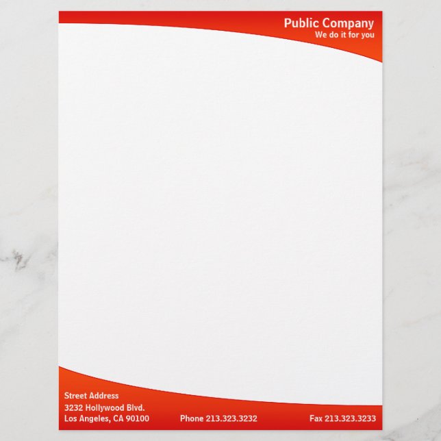 Rotes modernes elegantes briefkopf (Vorderseite)