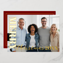 Rotes modernes frohes Weihnachten Firmenlogo Foto 