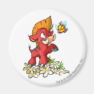 Rotes Moehog und Summen Magnet