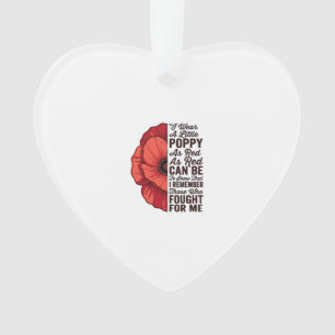 Rotes Mohn Gedenk Zitat Vektor-Shirt-Design_1 Ornament
