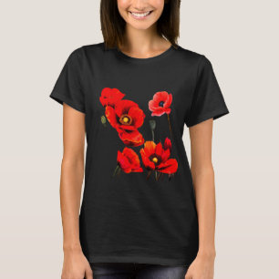 Rotes Mohn-T-Shirt T-Shirt