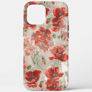 ROTES MOHNBLUMEN-BOTANISCHES MUSTER Case-Mate iPhone HÜLLE