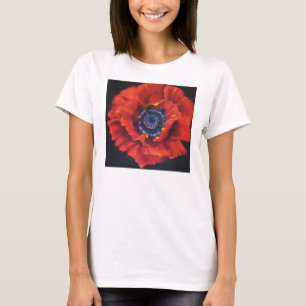Rotes Mohnblumen-T-Shirt T-Shirt