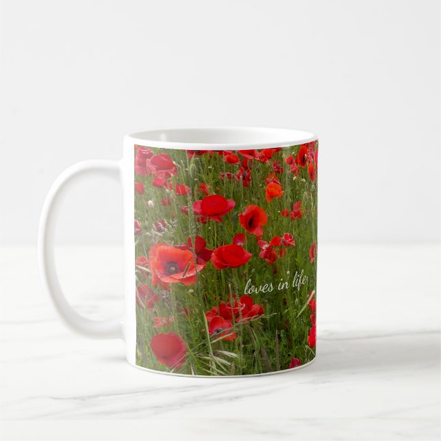 Rotes Mohnfeld Kaffeetasse (Links)