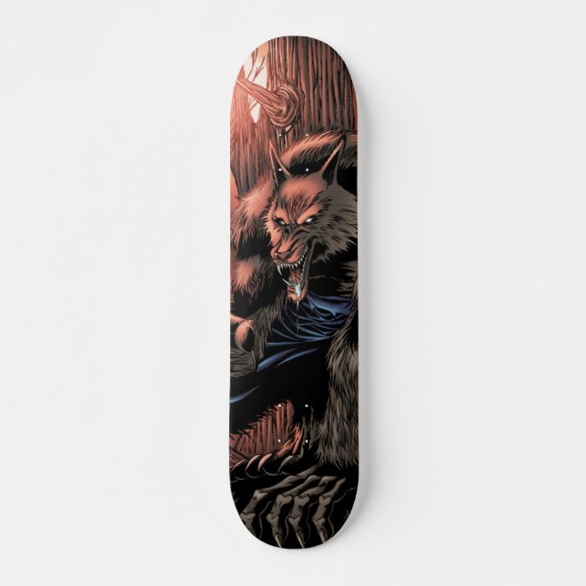 Rotes Mondwerewolf-Skateboard Skateboard (Vorne)