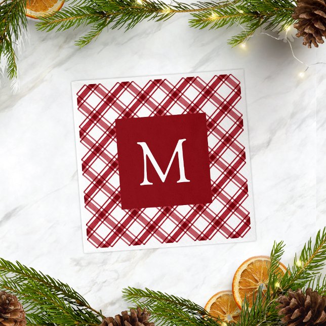 Rotes Monogramm Serviette (Red Monogram Napkins
)