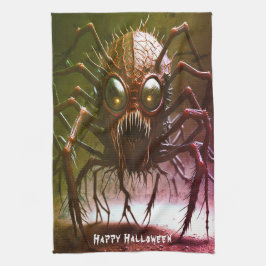 Rotes Monster Halloween Küchentücher