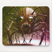 Rotes Monster Halloween Mousepad