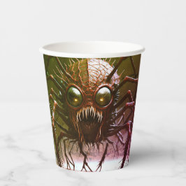 Rotes Monster Halloween Papier Cups Pappbecher