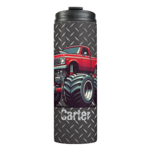 Rotes Monstertruck Thermosbecher