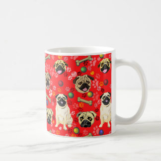 Rotes Mops-Design-Tasse Tasse