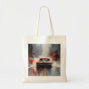Rotes Muscle Car frontal Tragetasche