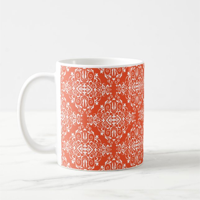 Rotes Muster Kaffeetasse (Links)