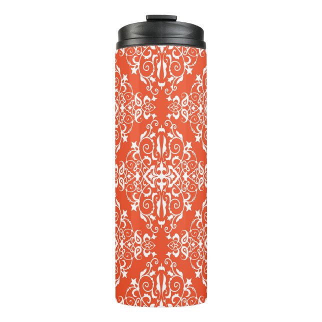 Rotes Muster Thermosbecher (Vorderseite)