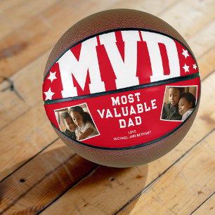 Rotes MVD-Modern-Dad-Basketball-Andenken-Geschenk Basketball