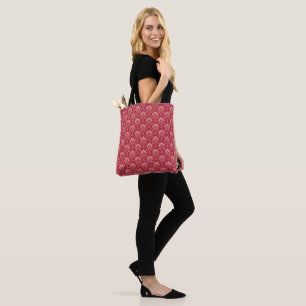 Rotes nahtloses vintage-Damaskmuster