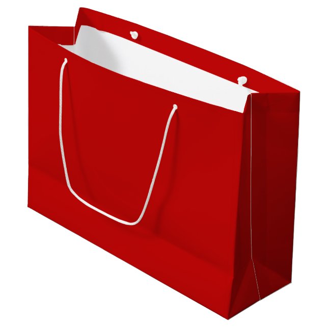 Rotes Noël Große Geschenktüte (Vorderseite Schrägansicht)