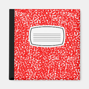 rotes Notizbuch Magnet