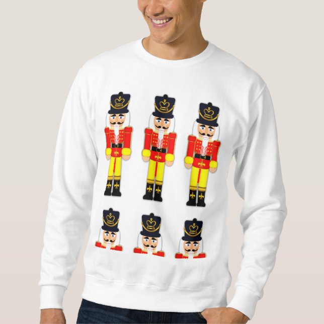 Rotes Nussknacker-Weihnachtsgrundlegendes Sweatshirt (Vorderseite)