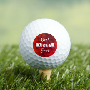 Rotes Ombre Best Dad Ever Fette moderne Typografie Golfball