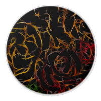 Rotes, orangefarbenes Abstraktes Schwarz