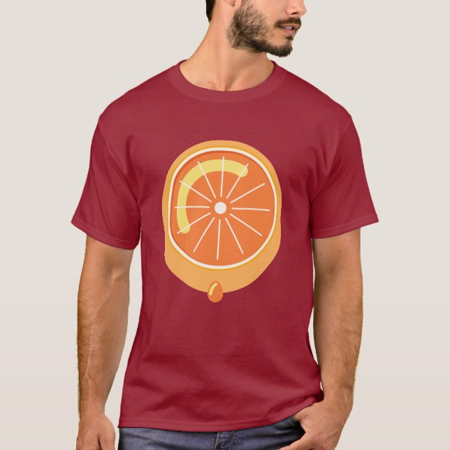 Rotes orangefarbenes Shirt (Vorderseite)