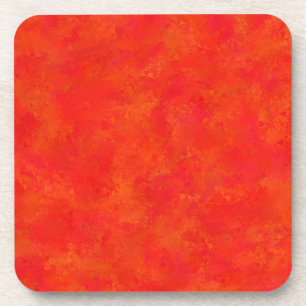 Rotes Oranges Abstraktes Muster Getränkeuntersetzer