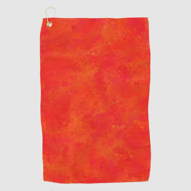 Rotes Oranges Abstraktes Muster Golfhandtuch (Vorderseite)