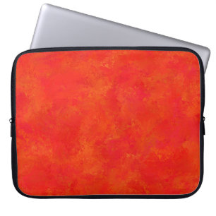 Rotes Oranges Abstraktes Muster Laptopschutzhülle