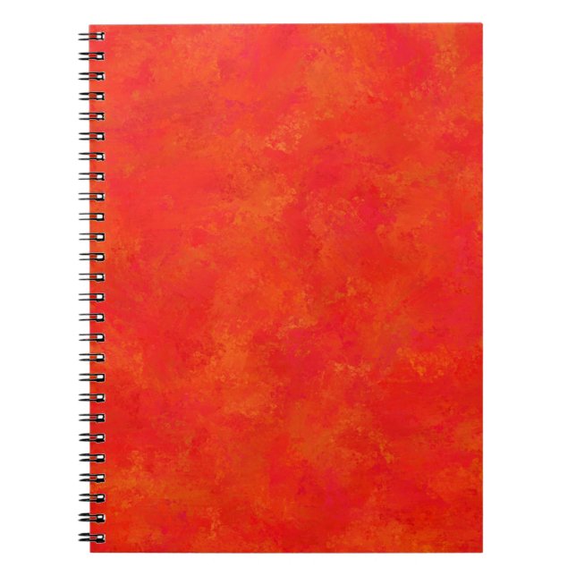 Rotes Oranges Abstraktes Muster Notizblock (Vorderseite)