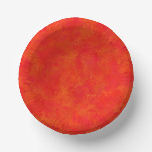 Rotes Oranges Abstraktes Muster Pappteller
