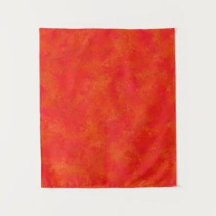 Rotes oranges abstraktes Muster Wandteppich