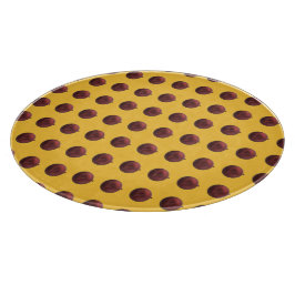 Rotes Ornament aus Gold Schneidebrett