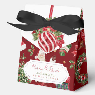Rotes Ornament Fröhlich & Braut Brautparty Geschenkschachtel