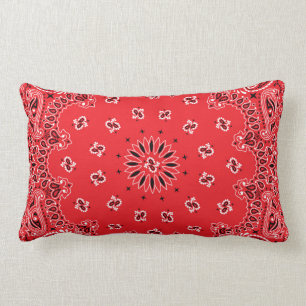 Rotes Paisley-Bandanna-Muster Lendenkissen