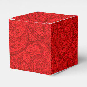 Rotes Paisley Geschenkschachtel