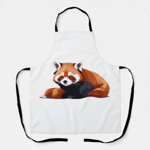 Rotes Panda Adorable Süße Tier Schlafen Entspannen Schürze