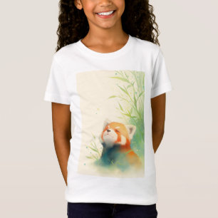 Rotes Panda Friedliche Glückseligkeit T-Shirt