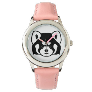 Rotes Panda-Gesicht Armbanduhr