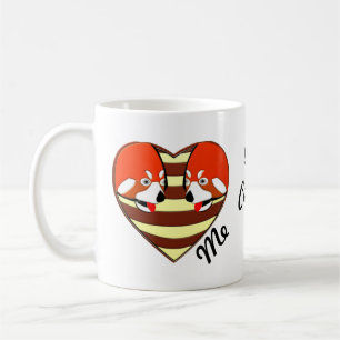 Rotes Panda-Liebe Tasse