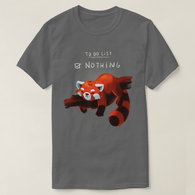 Rotes Panda niedliches faules Tier 1 T-Shirt (Design vorne)