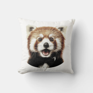 Rotes Pandas Gesicht Kissen