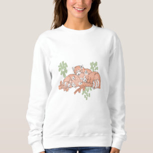 ROTES PANDAS-SCHLAFEN SWEATSHIRT