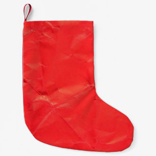 Rotes Papier abstrakte Textur Hintergrund Abstract Kleiner Weihnachtsstrumpf