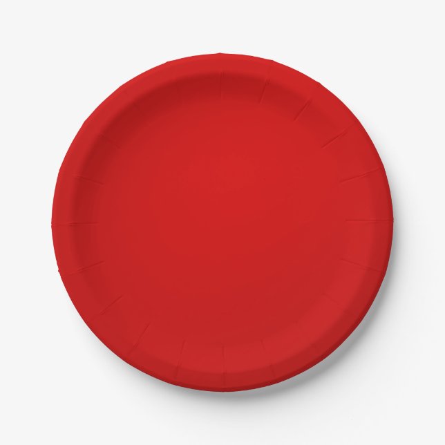 Rotes Papier Pappteller (Vorderseite)