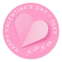 Rotes Papierherz XOXO Frohen Valentinstag Liebe